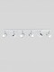 image 2 of ValueLights Rosie 6 Way Gloss White Chrome Straight Bar Ceiling Spotlight Fitting