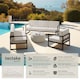 image 2 of Garden Furniture Comosa - for 7 people, XXL padding, 2 sofas, 1 armchair