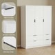 image 5 of Vida Designs Trega 3 Door 4 Drawer Wardrobe Modern Storage Unit, White