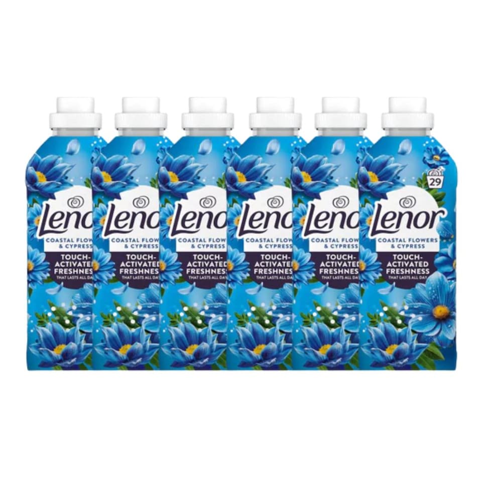 Lenor | Coastal Flowers and Cypress Fabric Conditioner | 29 Wash x 6 Bottles | 5220ml