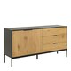 image 1 of Seaford Sideboard with 2 Doors and 3 Drawers in Black