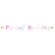 Fairy Princess Magical Birthday Foil Cardboard Letter Banner 180cm