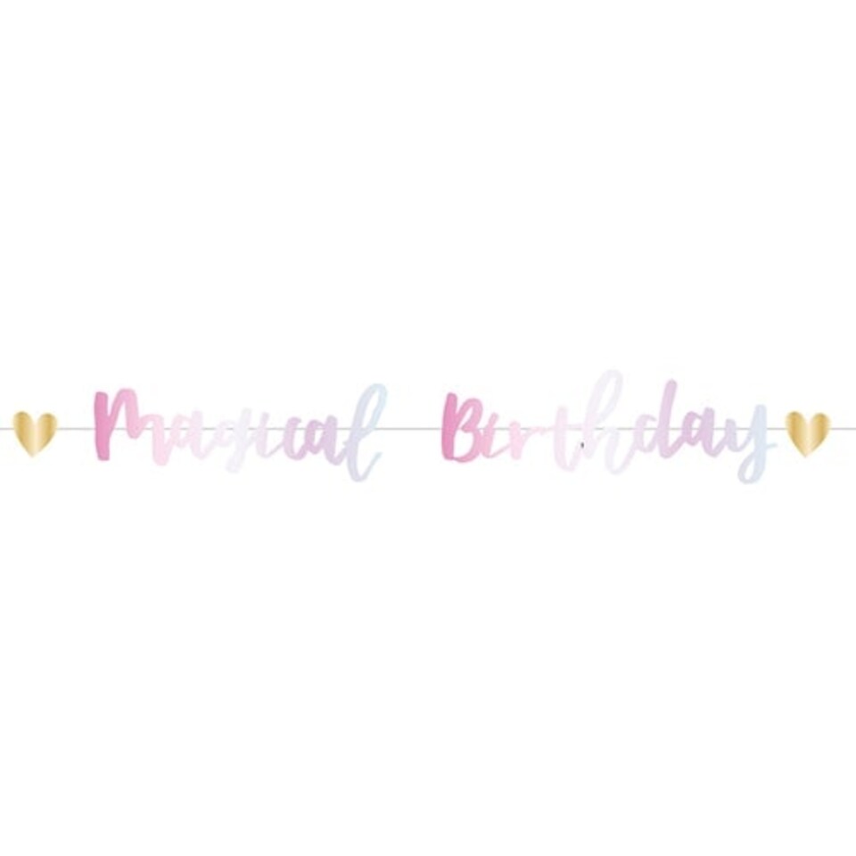 Fairy Princess Magical Birthday Foil Cardboard Letter Banner 180cm