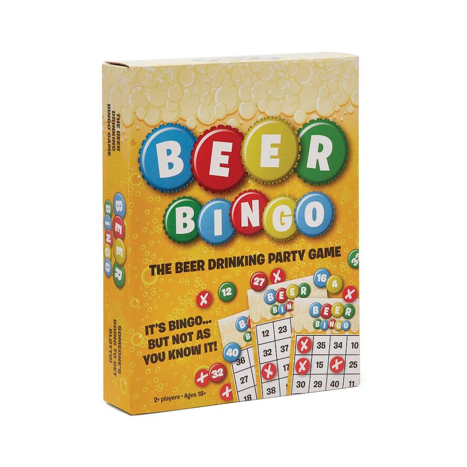 image 1 of Beer Bingo Drinking Game  Adult Party Game with Bingo Cards & Bottle Caps Fun Games Night for Friends - Beers Not Included