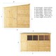 image 10 of 10 x 8 Feet Woodsman Shiplap Pent - Glass/Wood - L314 x W246.6 x H220.4 cm | Brown | 1