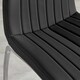 image 5 of Furniturebox 2x Isco Faux Leather Upholstered Black Chrome Dining Chairs