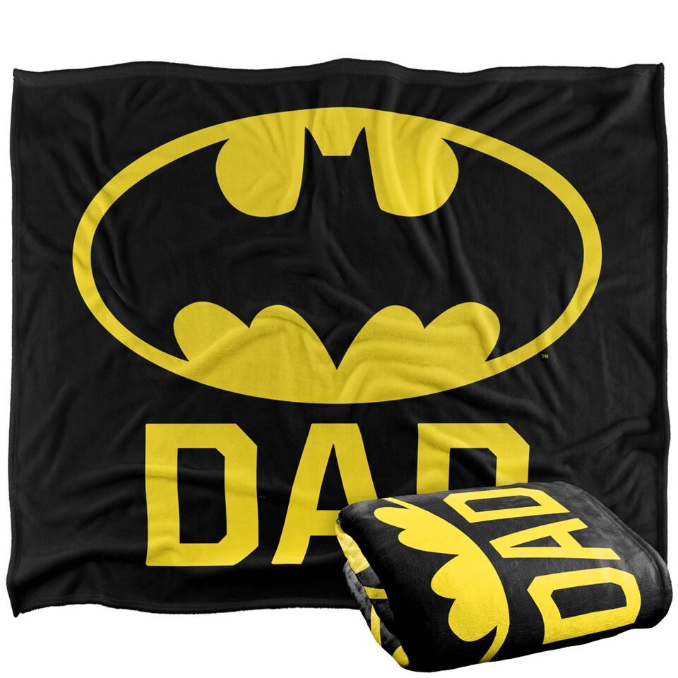image 1 of Batman Dad Logo Blanket | Multi | Multicoloured | One Size | 1