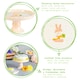 image 2 of Nicola Spring Easter Bunny Cake Stand - 18cm - White White
