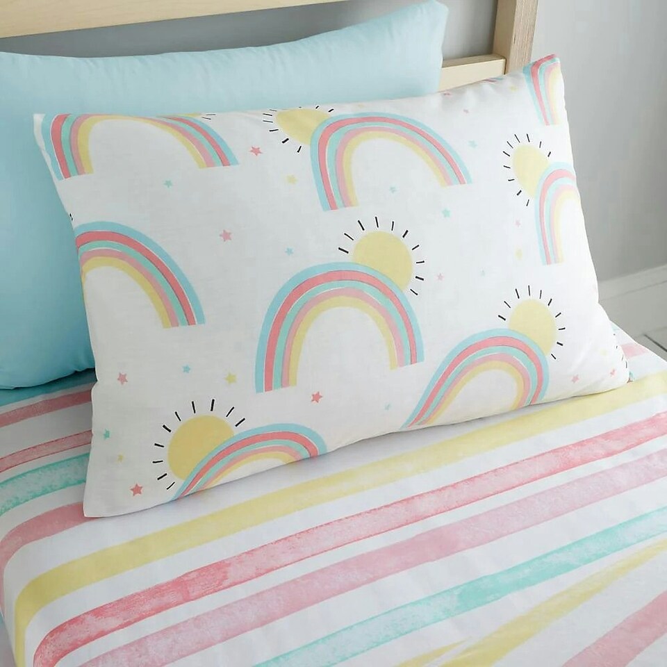image 1 of Rainbow & Sunshine Duvet Cover Set - Multicoloured - Single Multi | Single