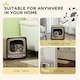 image 3 of PawHut 2 in 1 Cat House TV Shape Corrugated Cardboard with Catnip, Brown