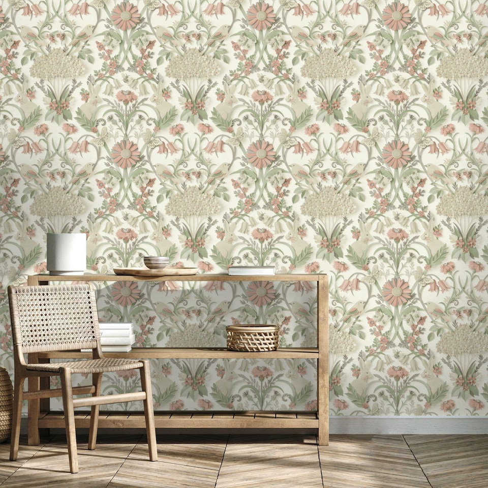 image 1 of Fine Decor Woodland Cream Wallpaper Paste The Paper Washable Kids Room Bedroom