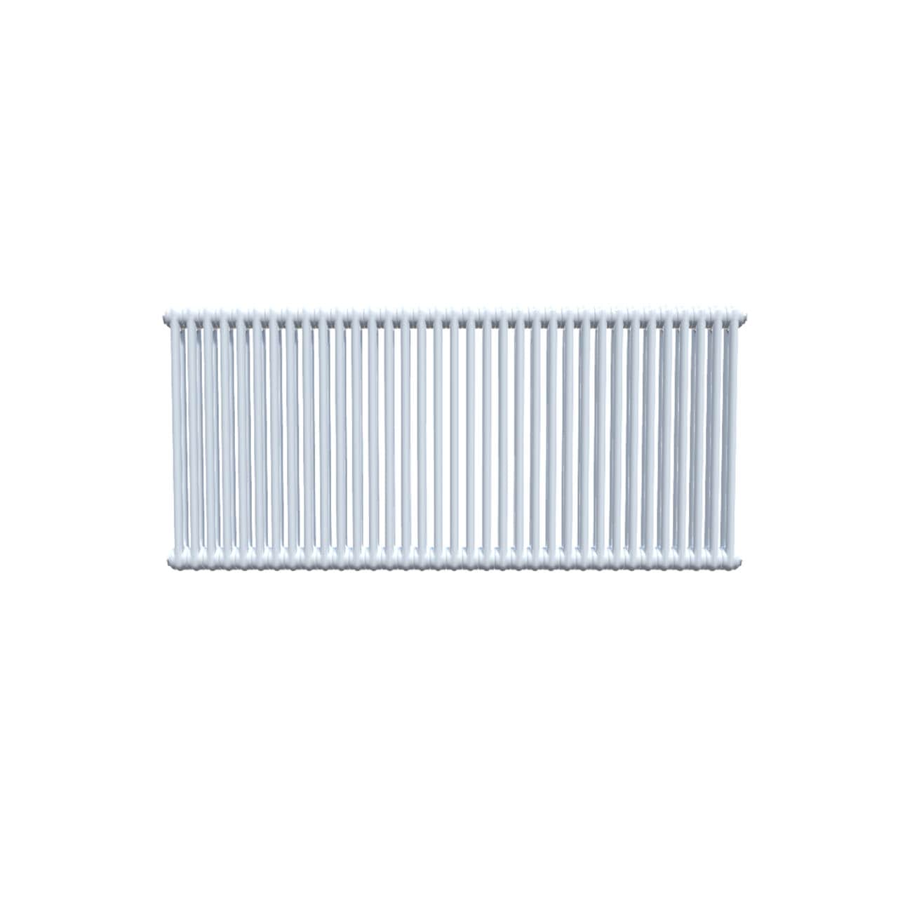 UK Radiators Bircham Double Column Horizontal Cast-Iron Radiator - White - (H) 752 x (W) 1601mm