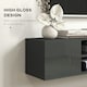 image 5 of HOMCOM Floating TV Unit for 60" TVs W/ Shelves and Cabinets, Grey