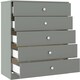 image 3 of Denver 5 Drawer Chest Grey