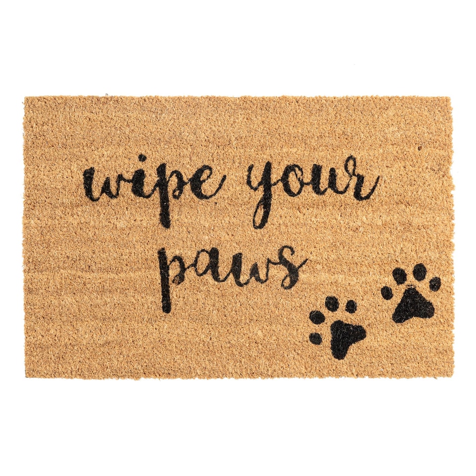 image 1 of Nicola Spring Coir Door Mat - 60 x 40cm - Paws