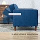 image 5 of HOMCOM Convertible Sofa Bed, 189cm Click Clack 3 Seater Sofa Bed, Button Tufted Velvet Sleeper Couch with Split Reclining Backrest and Rubber Wood Legs, Blue