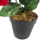 image 6 of Artificial Christmas Xmas Red Poinsettia 40cm Silver Hammered Metal Planter