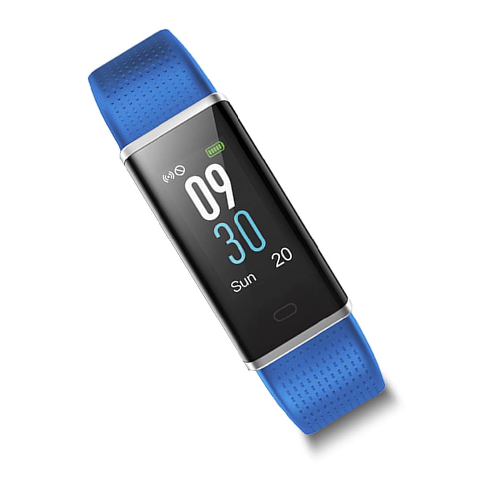 image 1 of Aquarius IP68 Waterproof Bluetooth Fitness Tracker Heart Rate Step Counter Blue
