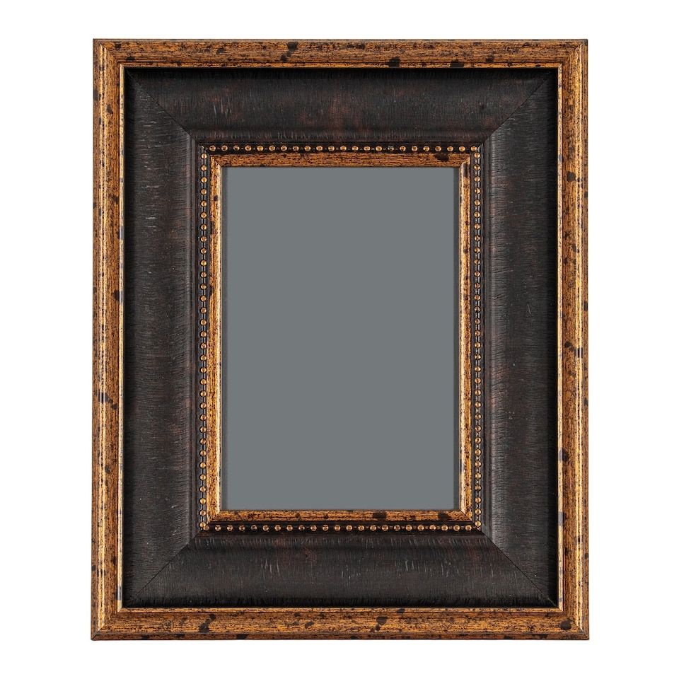 image 1 of Antique Beaded 5X7 Photo Frame - Wood - L3 x W23 x H28 cm - Black - Gold | Gold | 5" x 7"