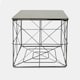 image 1 of OHS Large Square Cube Wired Basket Storage Home Side End Folding Table Grey