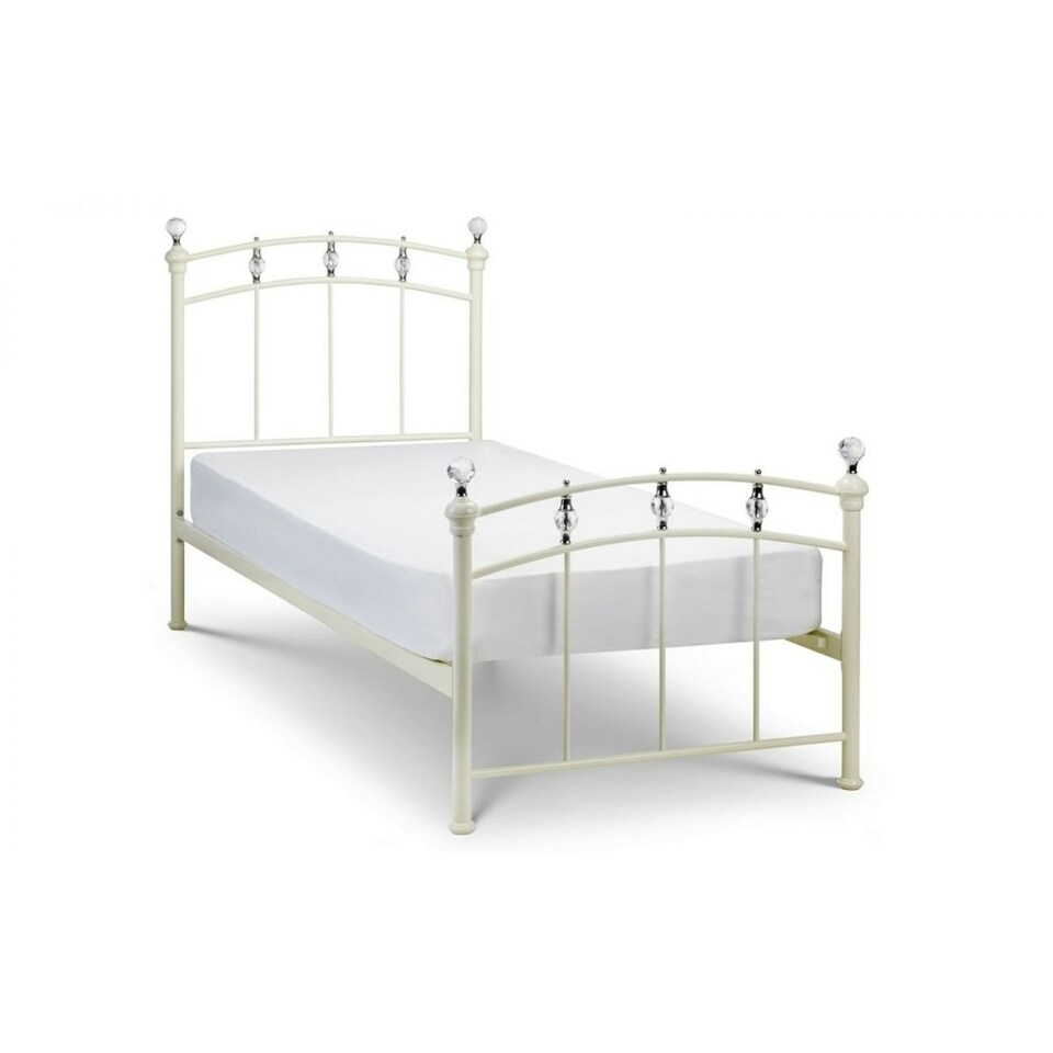 image 1 of Crystal Finial Metal Bed Frame - Single 3ft (90cm)