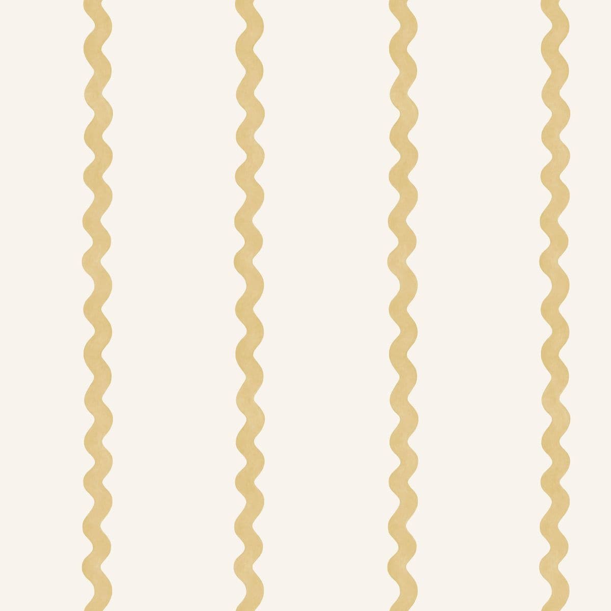 Holden Decor Do The Wiggle Stripe Wallpaper Brown Ochre 1