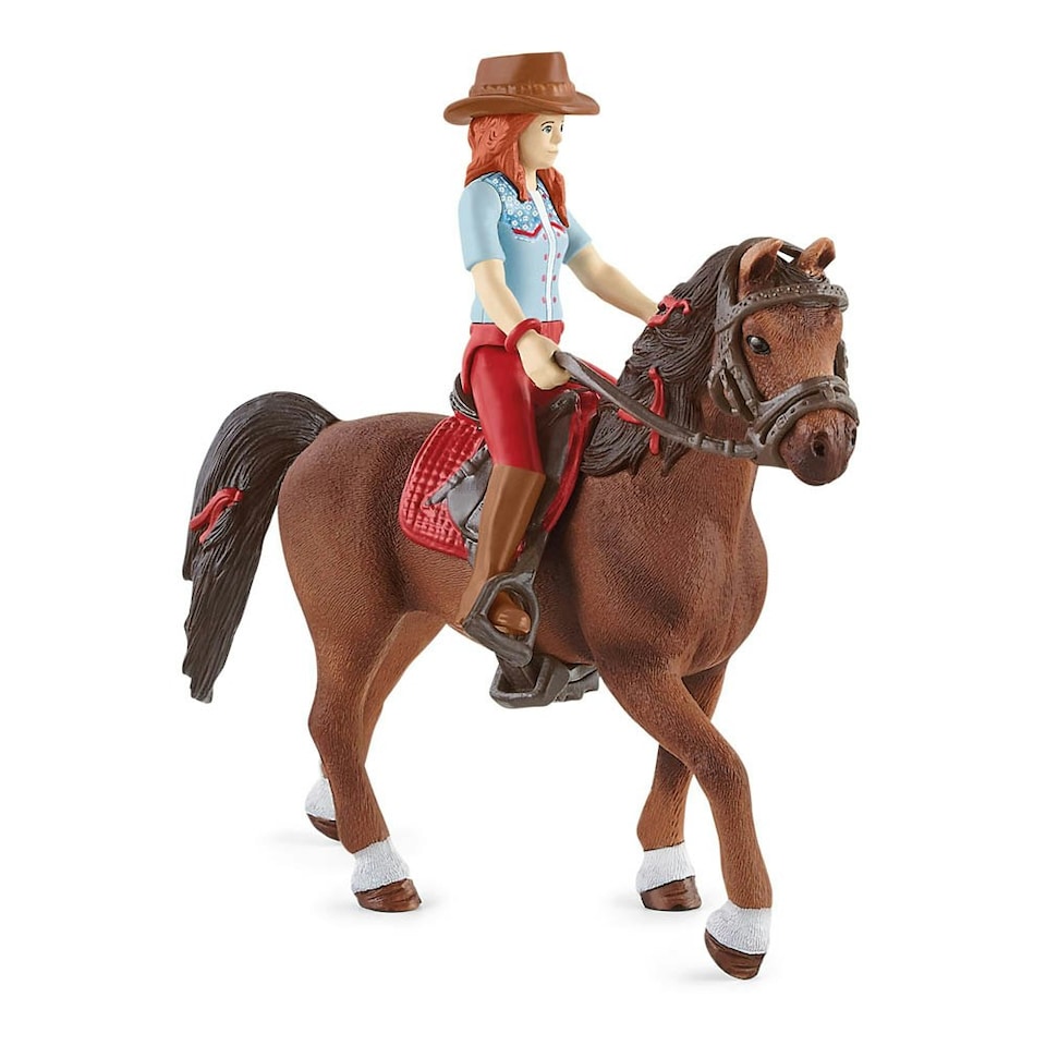 image 1 of SCHLEICH Horse Club Hannah & Cayenne Toy Figure Set