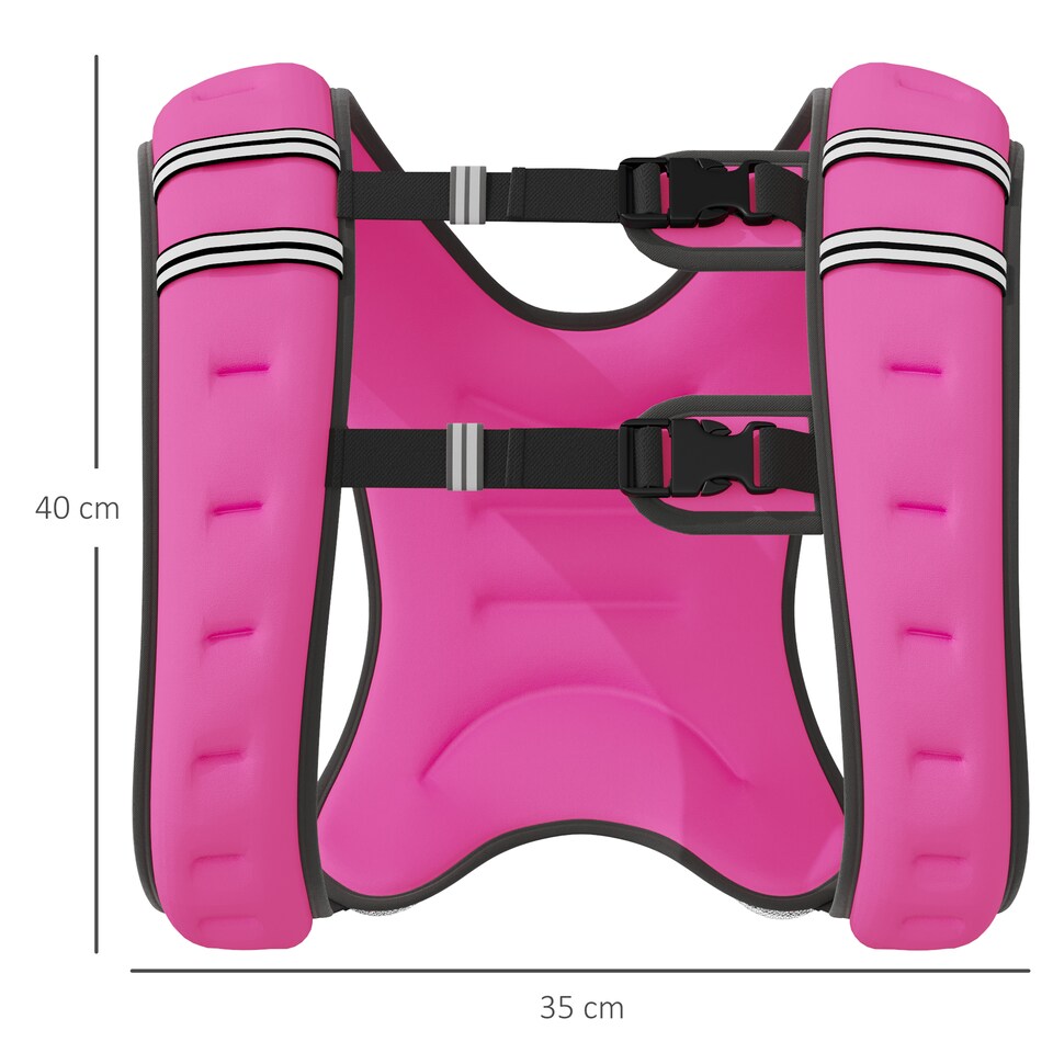 image 1 of HOMCOM 8KG Weighted Vest with Adjustable Straps, Pocket, Reflective Strips