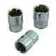 image 3 of 1/2" Drive Metric MM Shallow Sockets Bi-Hex 12 Sided 10mm - 30mm 17pc Set