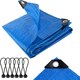image 1 of Tarpaulin 3m x 3m  Multi-Purpose Waterproof, UV Resistant Ground Sheet Cover Made of 90g/Square Metre Tarpaulin Blue