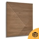 image 8 of NOVECRAFTO Chevron Line 3D Wall Panels – 6 Sheets Covering 1.5 sqm (16.15 sqft) – Decorative PVC Cladding Tiles 50x50cm – Matte Wood & Black Design Wooden