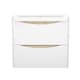image 1 of AICA 600mm Wall-Hung White Bathroom Vanity Unit With Integrated Sink,2 Soft-Close Drawers for Storage