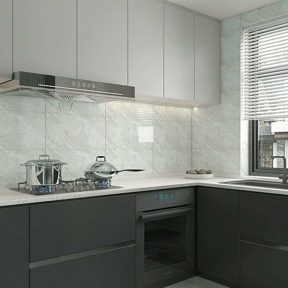 image 1 of Living and Home 10 Pcs Peel and Stick Marble Wall Tile | Multi