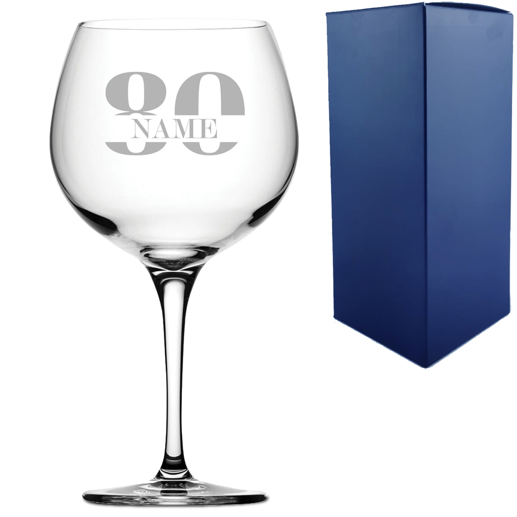 Personalised Primeur Gin Balloon Cocktail Glass Name 80 Design