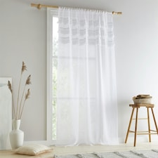 Pineapple Elephant Izmir White Tab Top Voile White | 55x48"