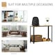 image 6 of HOMCOM 2-Tier Console Table Side Table w/ Mesh Shelf Entryway Hallway Furniture Brown | Rustic Brown, Black