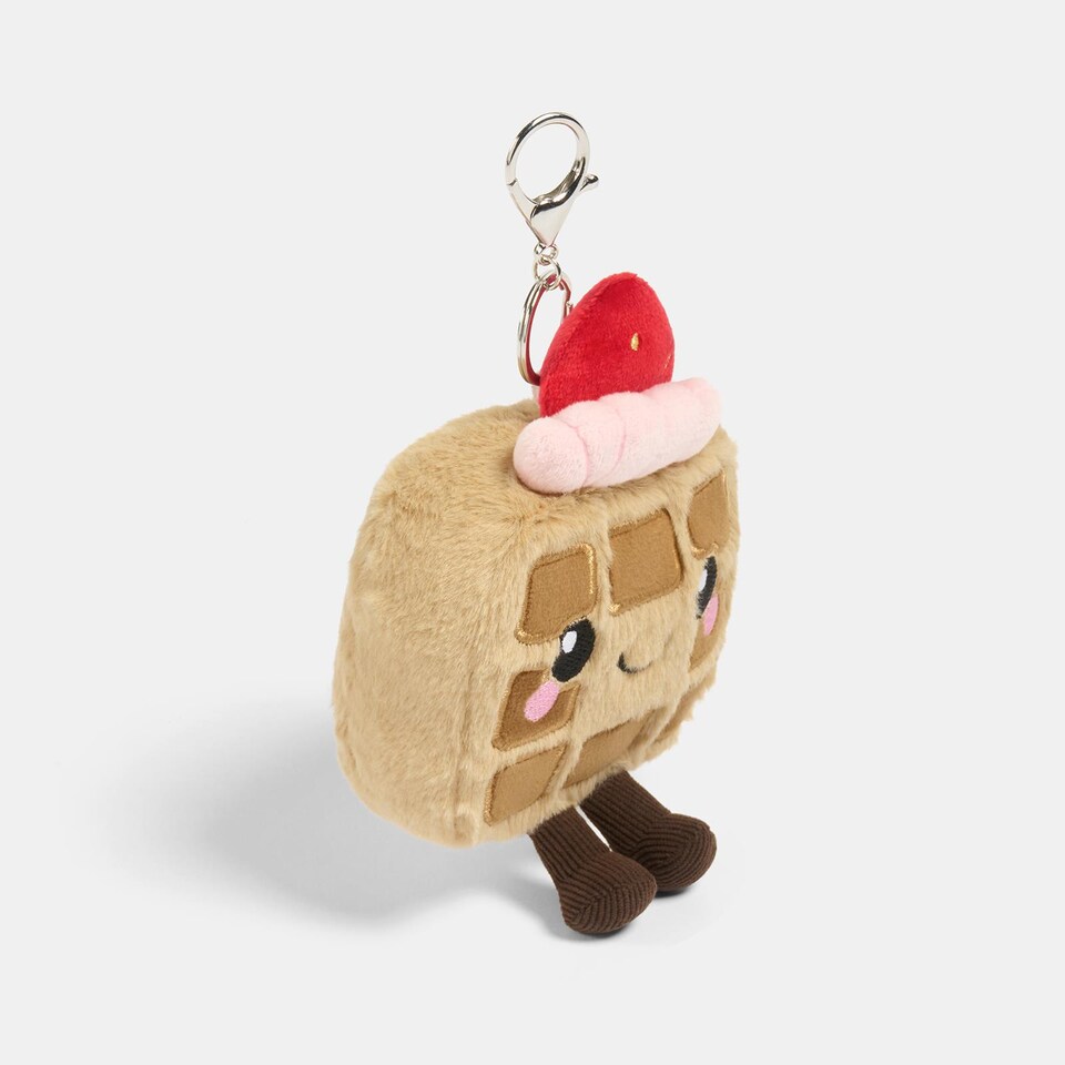 image 1 of OHS Sweetie Pie Bag Charm Keyring Soft Fleece Keychain