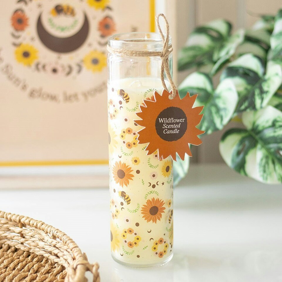 image 1 of Summer Solstice Wildflower Tube Candle Cream