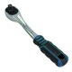image 3 of 3/8in Drive Ratchet with Curved Rubber Grip Handle 90 Teeth Quick Release