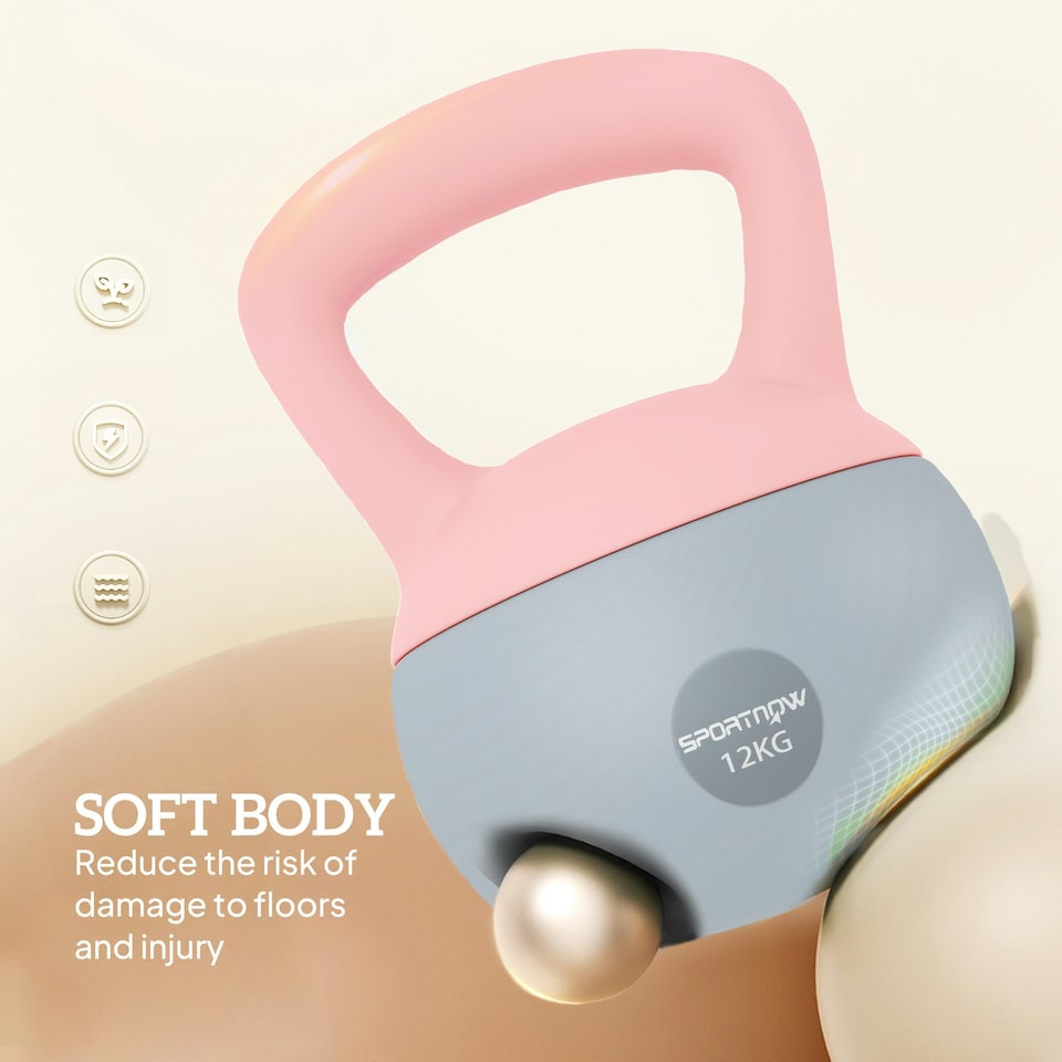 image 1 of SPORTNOW Kettlebell with Soft Body and Non-Slip Handle | Multi | 12