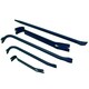 image 3 of 5pc Heavy Duty Pry + Wrecking Bars Flat Bars Aligning Bar Utility Crow Bar Set