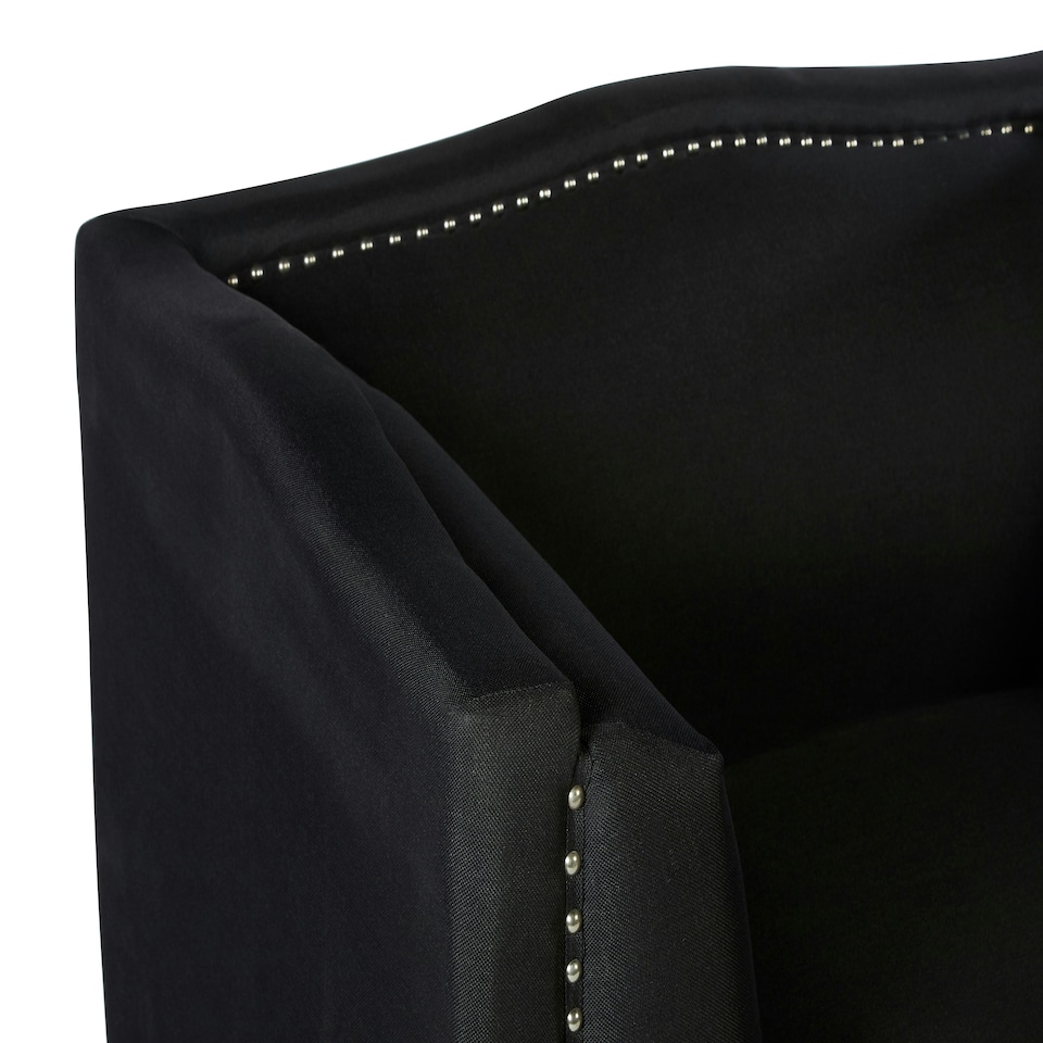 image 1 of Interiors by Premier Black Fabric Chair, Enchanting Sleep chair, Easy to Assemble Borg Chair, Comfy Office Chair