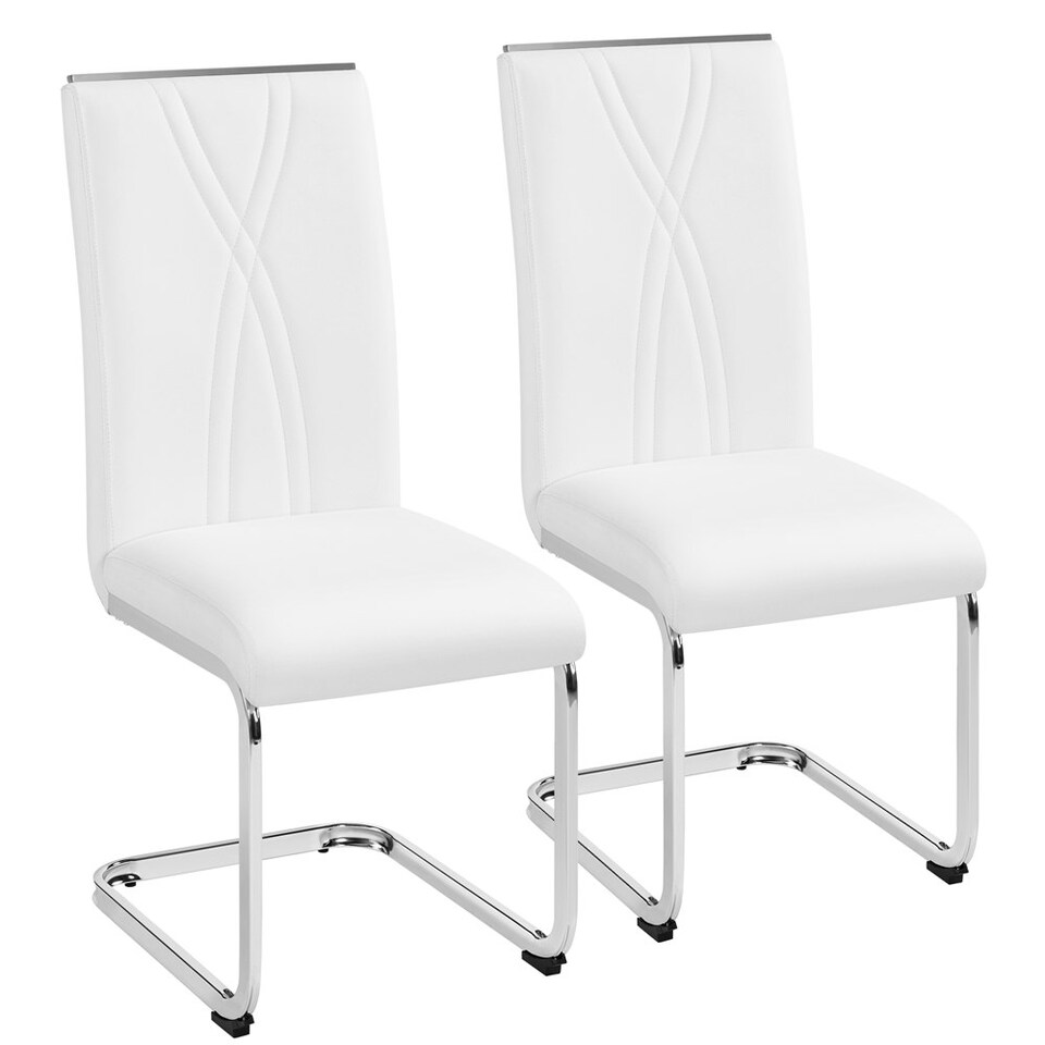 image 1 of Yaheetech 2PCS Dining Chairs Faux Leather Chairs for Kitchen Dining Room