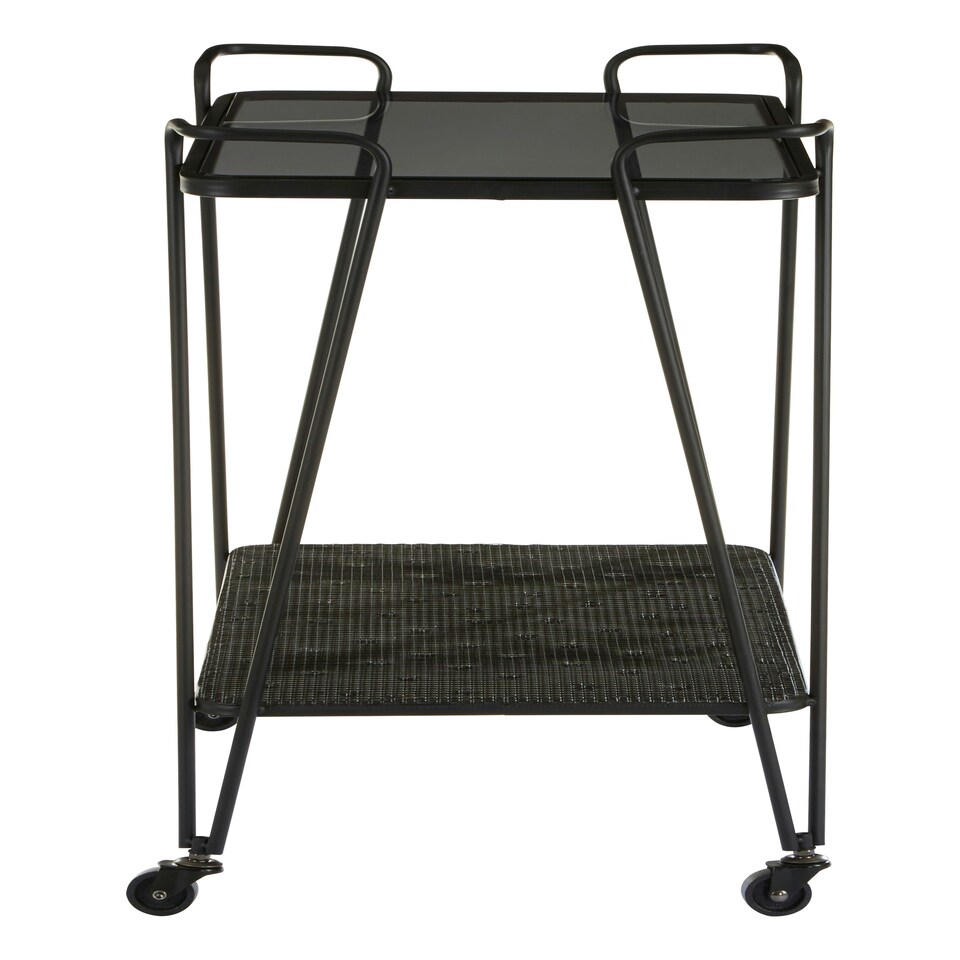 image 1 of Maison by Premier Trento Cart with Grey Glass Top