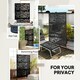 image 5 of Outsunny Decorative Outdoor Divider Privacy Panel with Stand, Bamboo Black 