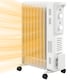 image 1 of HOMCOM 2000W Quiet Oil Filled Radiator, 9 Fin Energy Efficient Portable Electric Heater with 3 Heat Settings, Adjustable Thermostat, Safety Tip Over, Overheat Protection, for Home, White