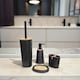 image 10 of Showerdrape Sonata Black & Bamboo 4 Piece Bathroom Accessory Set | Black | Black | 1