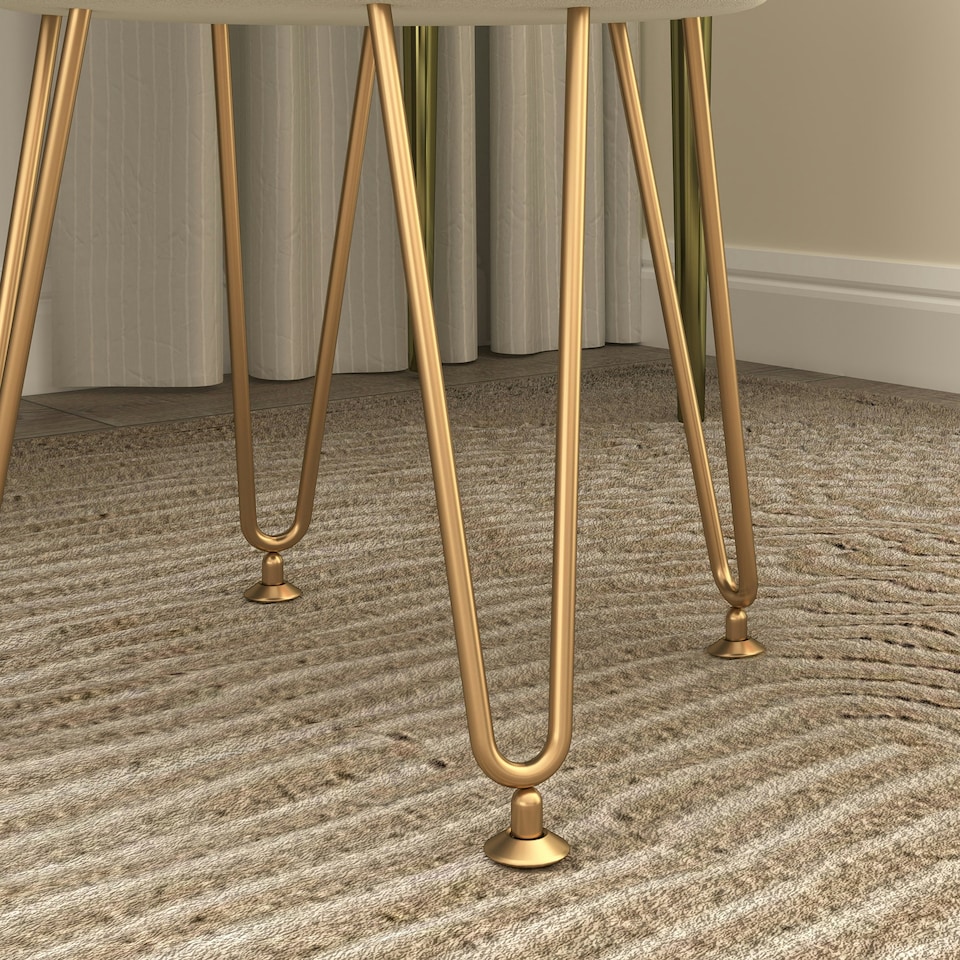 image 1 of HOMCOM 5L Velvet Footstool with Removable Lid for Bedroom, Cream White