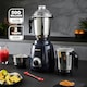 image 2 of GEEPAS 600W 3-in-1 Mixer Grinder | Stainless Steel Jars, Blades, Blue Blue