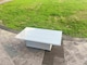image 4 of Fimous Light Grey Rattan Outdoor Garden furniture Set Height Adjustable Rising Lifting Table and 6 Chairs Set with Seat Cushion
